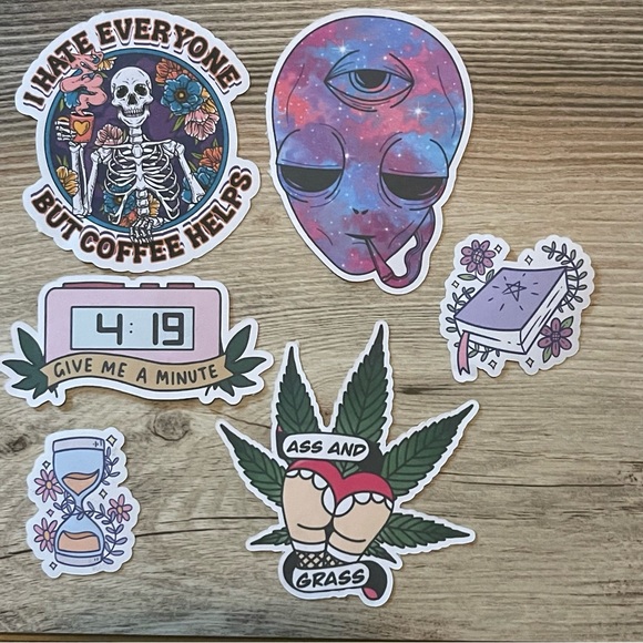 6 Custom 420 Friendly Stickers - Picture 2 of 3